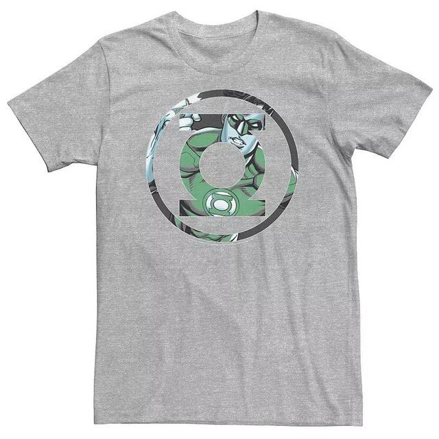 Mens DC Comics Justice League Green Lantern Face Logo Tee Athletic Grey Product Image