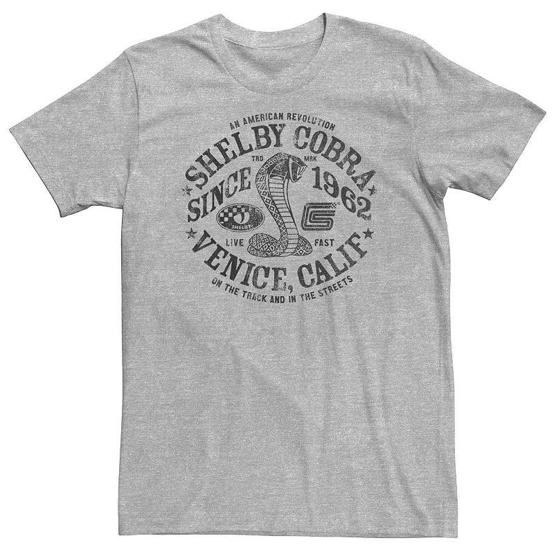 Big & Tall Shelby Cobra An American Revolution Since 1962 Live Fast Tee, Mens Athletic Grey Product Image