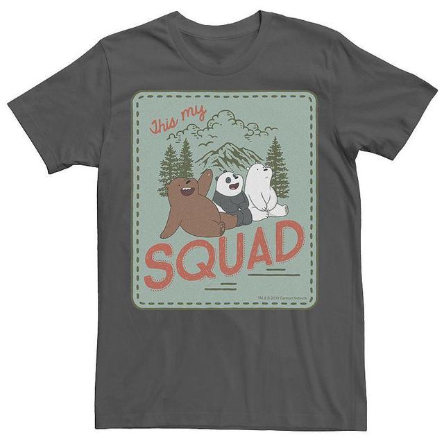 Mens We Bare Bears This My Squad Patch Tee Grey Product Image