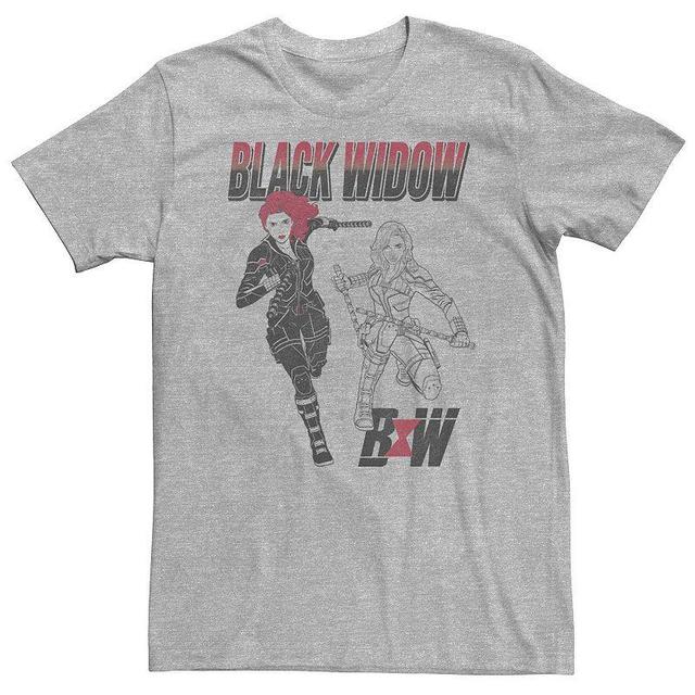 Big & Tall Marvel Black Widow Tee, Mens Med Grey Product Image