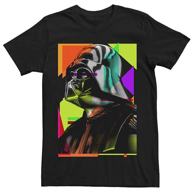 Mens Star Wars Darth Vader Colorful Abstract Short Sleeve Tee Product Image