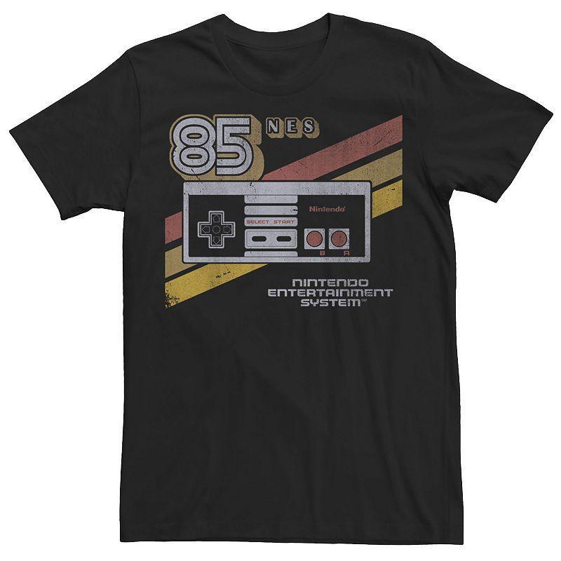 Big & Tall Nintendo NES Controller Retro Stripe 85 Tee, Mens Product Image