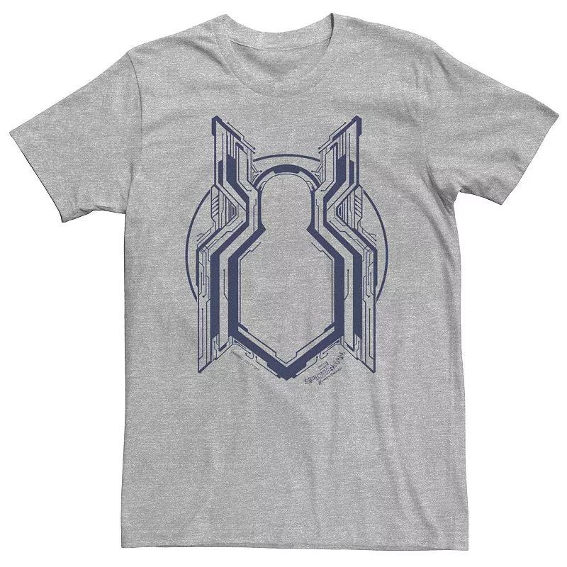 Big & Tall Marvel Spider-Man Homecoming Digital Logo Badge Tee, Mens Athletic Grey Product Image