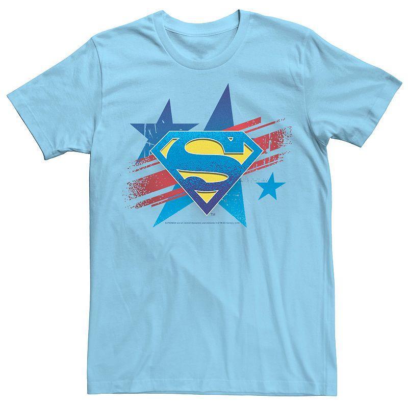 Mens DC Comics Superman Stars And Stripes Chest Logo Graphic Tee Product Image