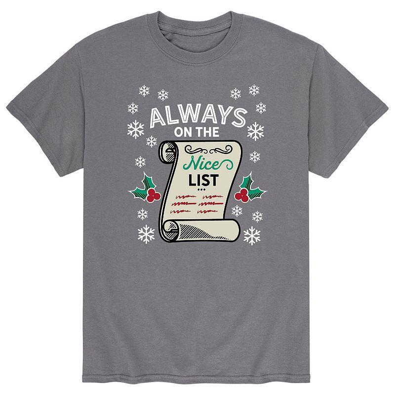 Mens The Nice List Graphic Tee Grey Product Image