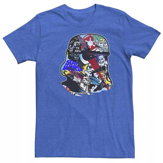 Mens Star Wars Stormtrooper Comic Cutout Helmet Collage Tee Product Image