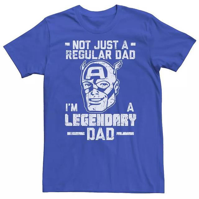 Big & Tall Marvel Captain America Fathers Day Legendary Dad Tee, Mens Product Image