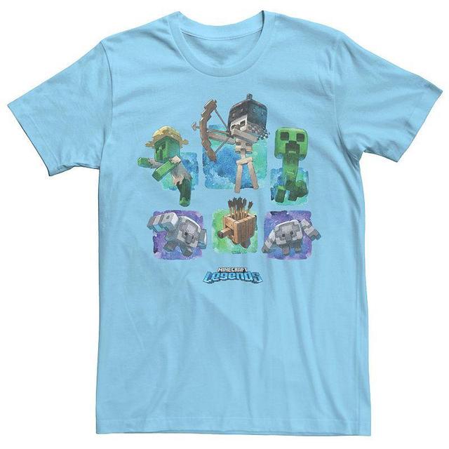 Mens Minecraft Legends Watercolor Characters Graphic Tee Product Image