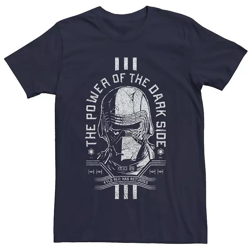 Mens Star Wars The Rise of Skywalker Cracked Kylo Tee Blue Product Image