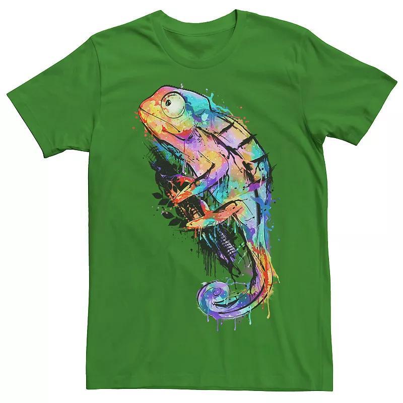 Mens Chameleon Paint Splatter Graphic Tee Product Image