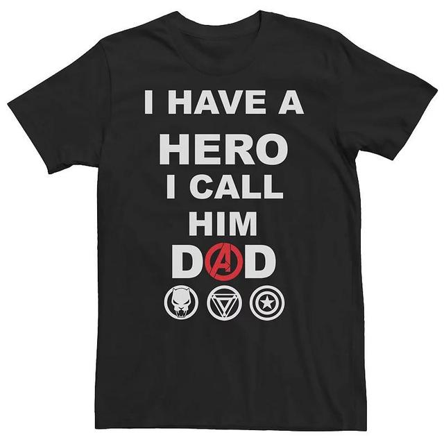 Big & Tall Marvel Avengers I Have A Hero I Call Him Dad Tee, Mens Product Image