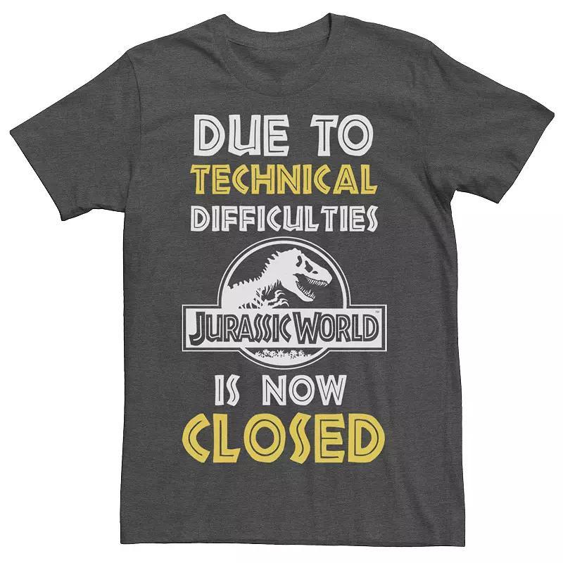 Mens Jurassic World Technical Difficulties Sign Graphic Tee Product Image