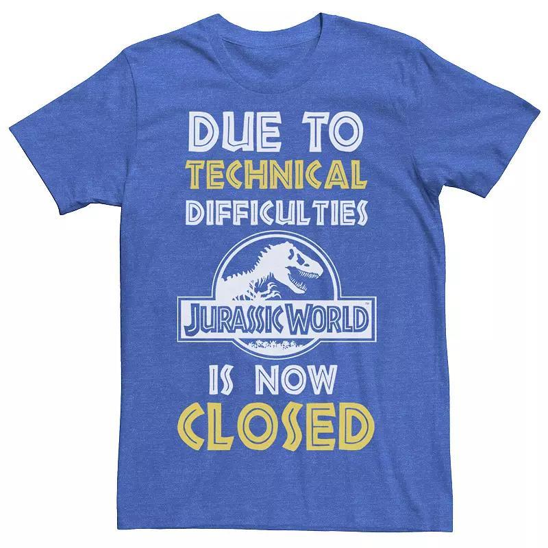 Mens Jurassic World Technical Difficulties Sign Graphic Tee Product Image