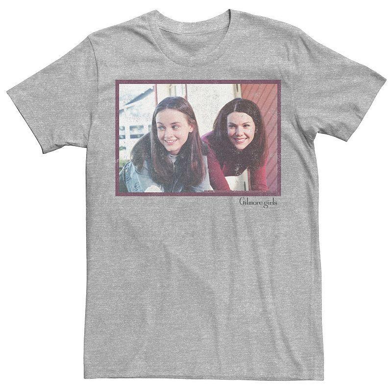 Mens Gilmore Girls Rory & Lorelai Portrait Tee Athletic Grey Product Image