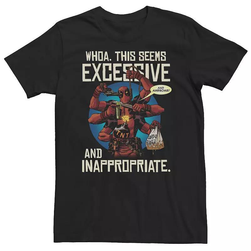 Big & Tall Marvel Deadpool Excessive And Inappropriate Arms Tee, Mens Product Image