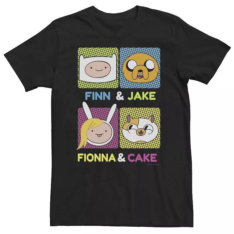 Big & Tall Cartoon Network Adventure Time Finn Jake Fionna Cake Tee, Mens Product Image