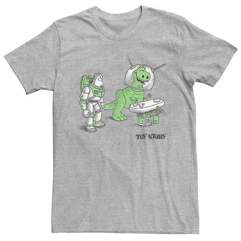 Mens Disney Pixar Toy Story Buzz Rex Doodle Graphic Tee Product Image