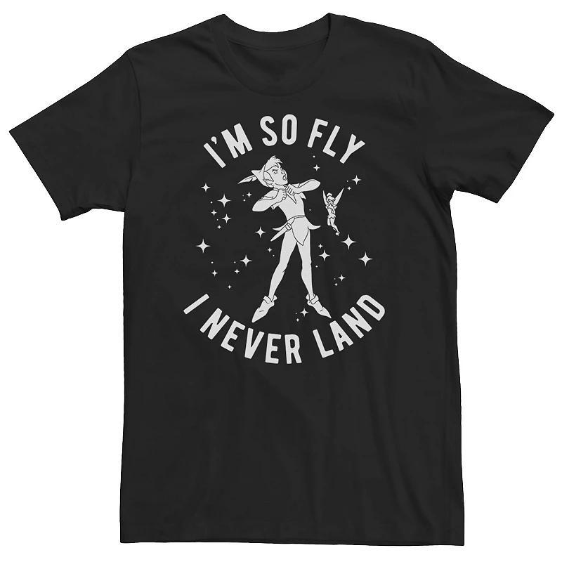 Big & Tall Disney Peter Pan Im So Fly I Never Land Outline Poster Tee, Mens Product Image