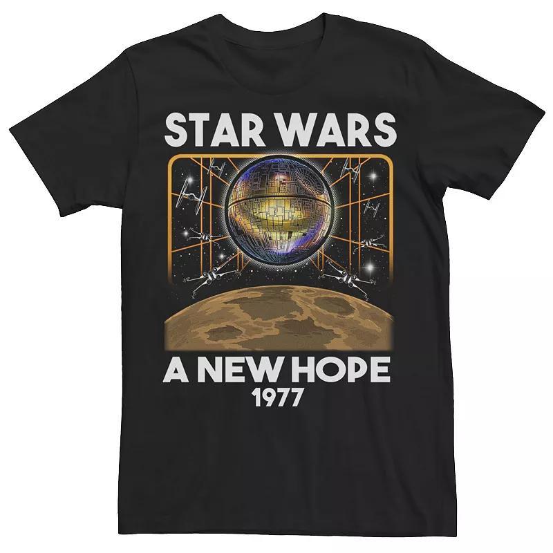 Mens Star Wars A New Hope 1977 Death Star Graphic Tee Product Image