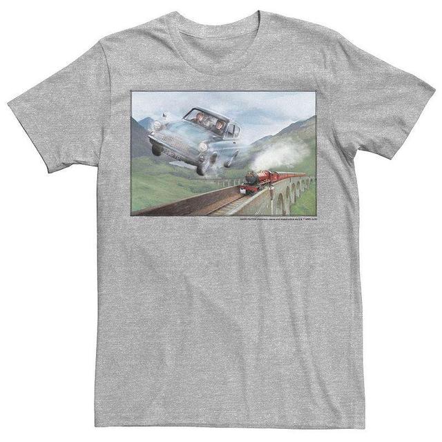 Mens Harry Potter Racing The Train Tee Med Grey Product Image