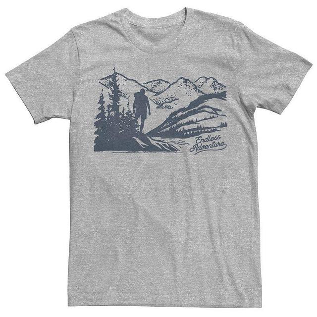 Mens Endless Summer Hiking Forest Landscape Tee, Boys Athletic Grey Product Image