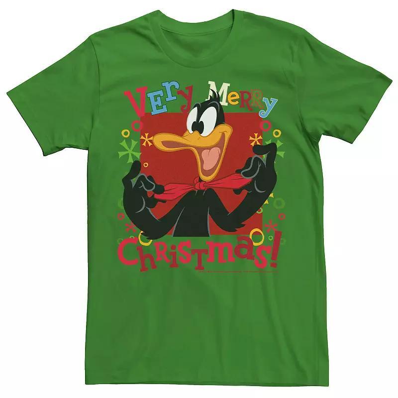 Mens Looney Tunes Christmas Daffy Duck Very Merry Christmas Tee Product Image