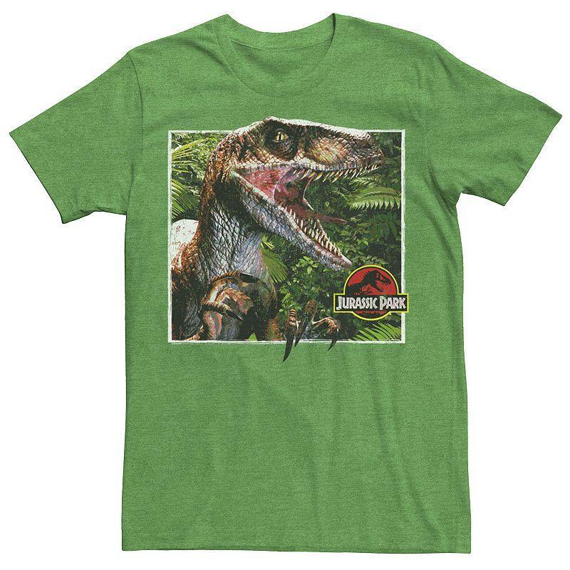 Mens Jurassic Park Raptor Coming Out Of Forest Graphic Tee Med Red Product Image