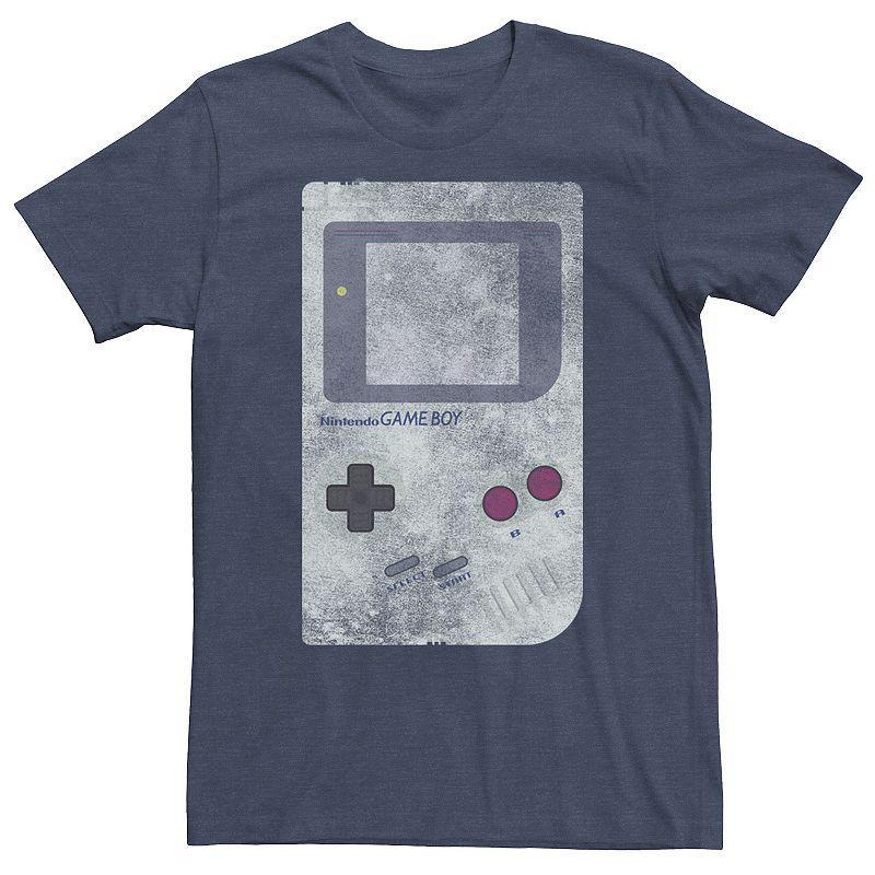 Mens Nintendo Original Game Boy Tee Navy Grey Product Image