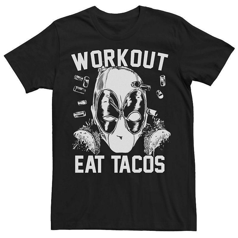 Mens Marvel Deadpool Workout Eat Tacos Tee Product Image