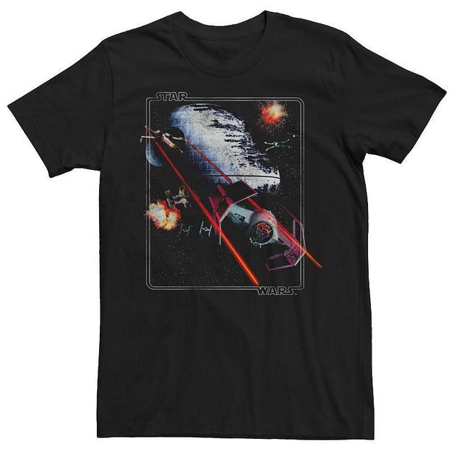 Mens Star Wars Vintage Boxed Up Space Battle Poster Graphic Tee Product Image