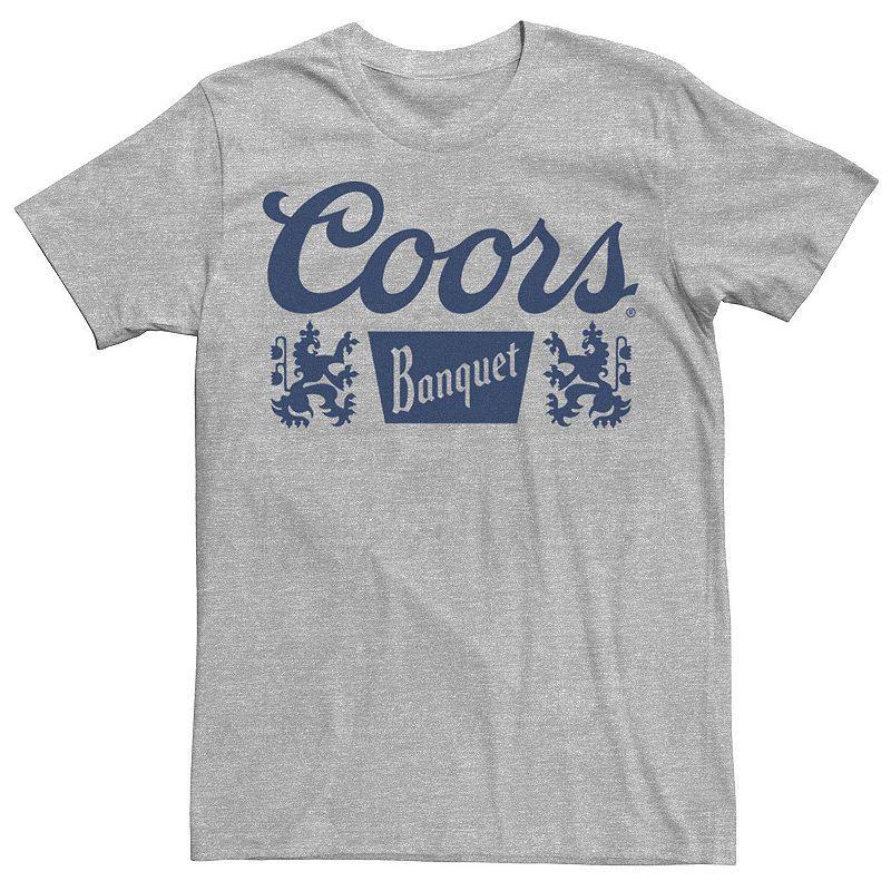 Big & Tall Miller Coors Blue Banquet Logo Tee, Mens Athletic Grey Product Image