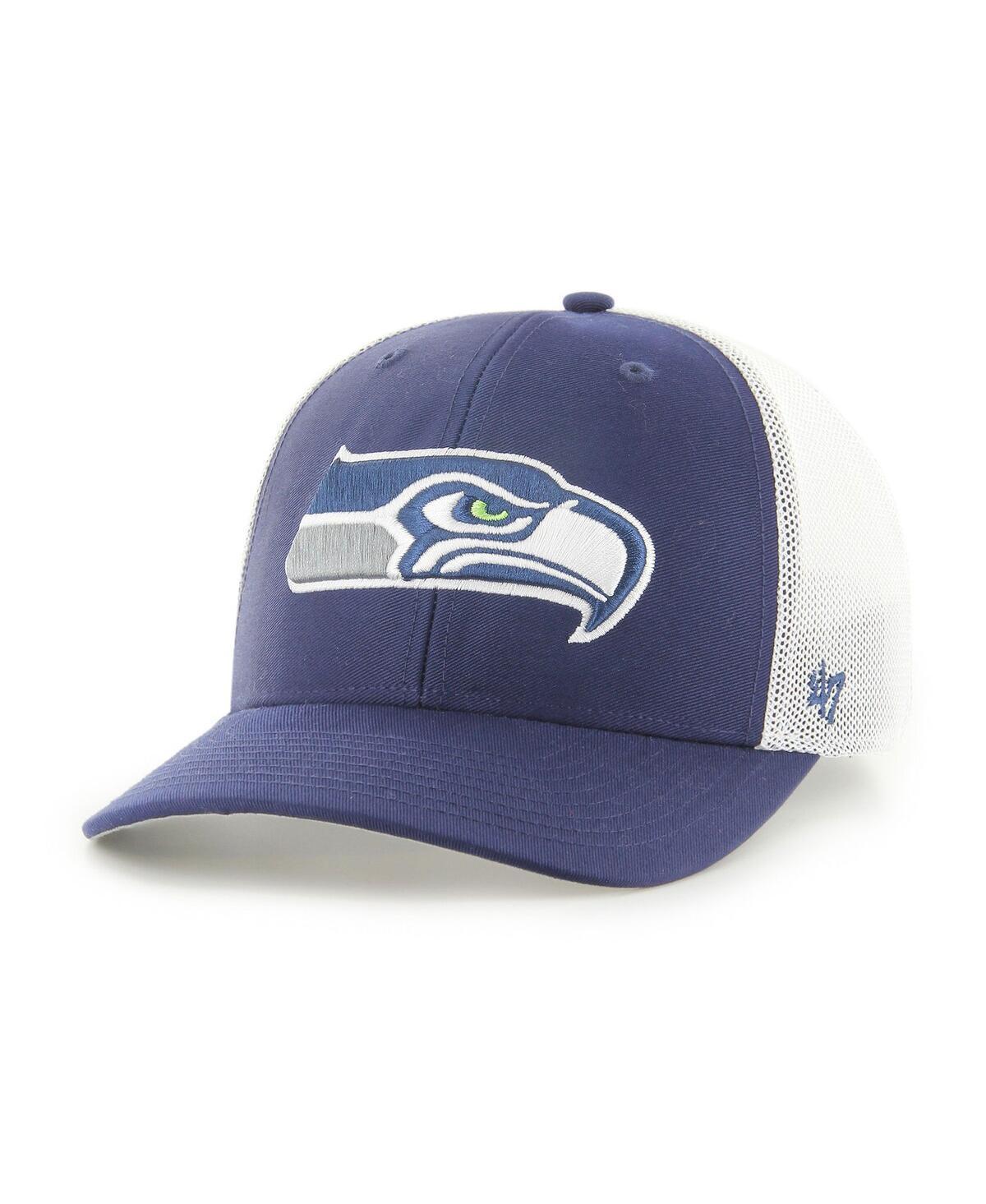 Mens 47 College /White Seattle Seahawks Trophy Trucker Flex Hat Blue Product Image