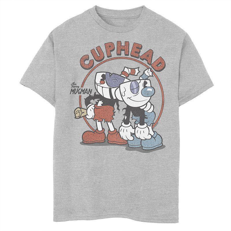 Boys 8-20 Cuphead and Mugman Rough and Ready Tee, Boys Athletic Grey Product Image