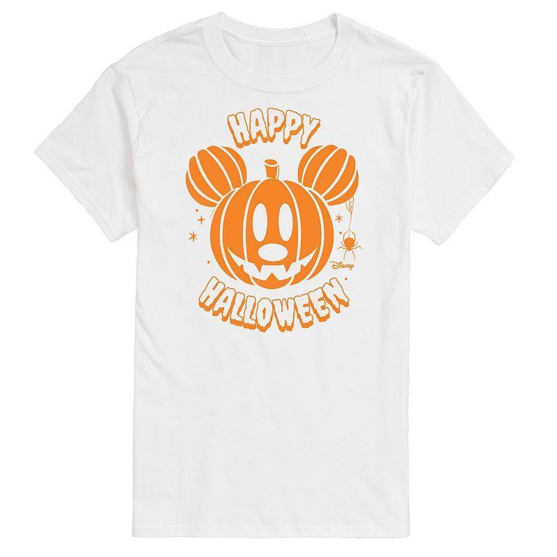 Disney Mens Mickey Pumpkin Tee White Product Image