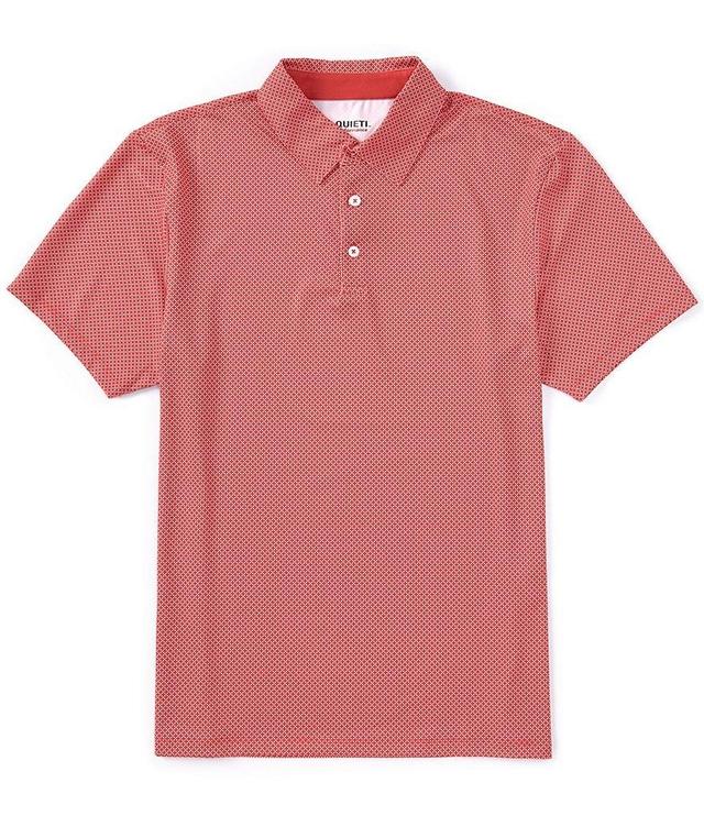 Quieti Mini Geo Print Short Sleeve Polo Shirt Product Image