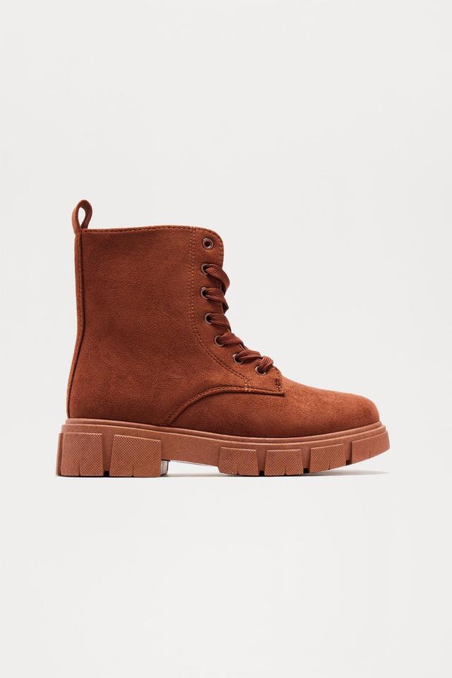 Caryn Combat Boots - Brown Product Image