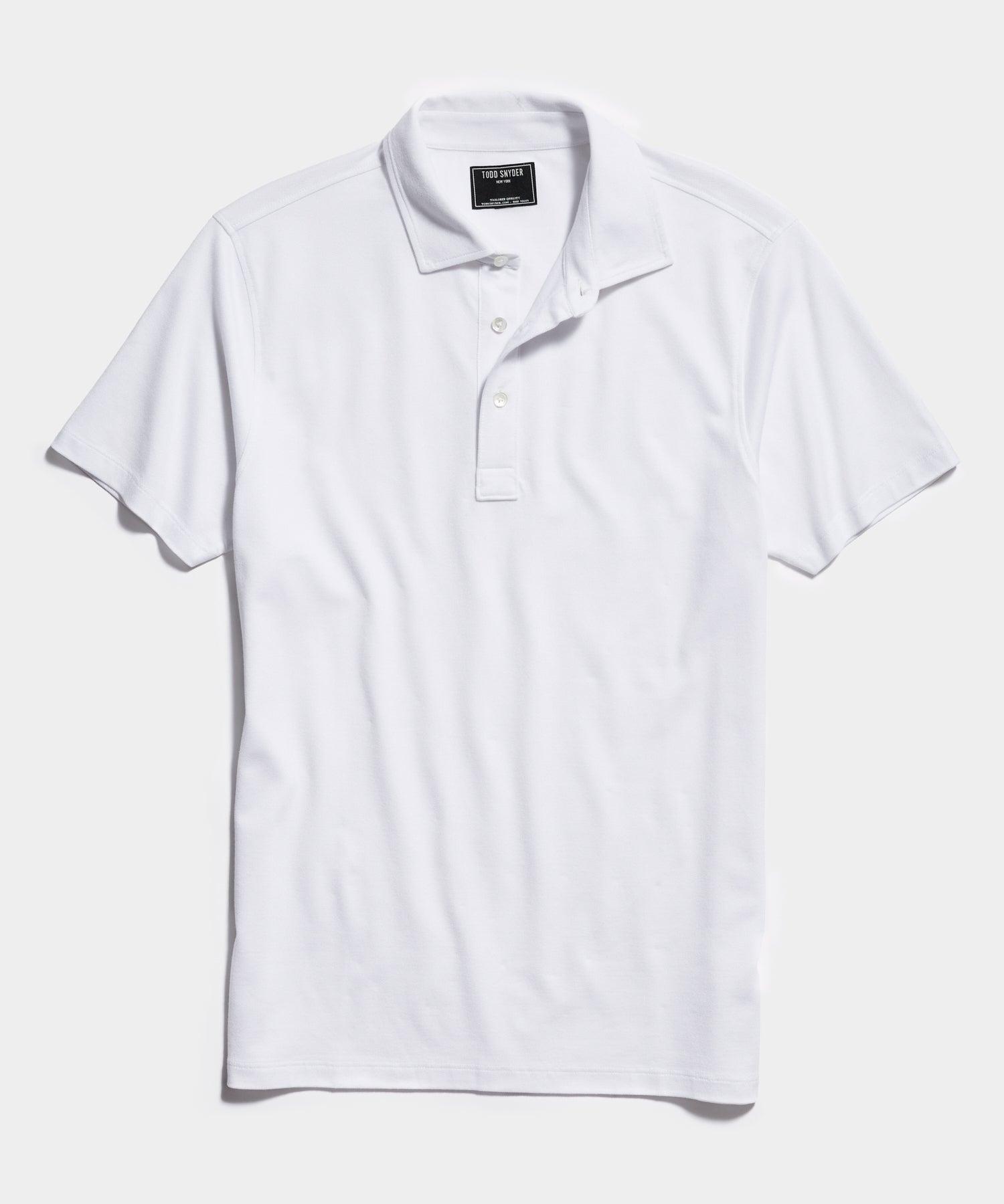 Fine Pique Polo in White product image