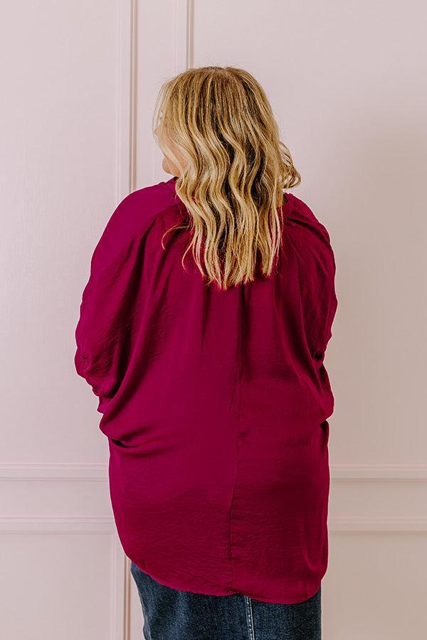 New To Town Shift Top In Berry Curves Product Image