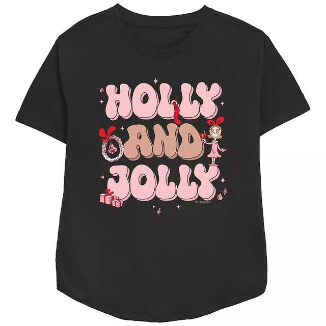 Womens Dr. Seuss Cindy-Lou Who Holly And Jolly Relaxed Fit Graphic Tee Product Image