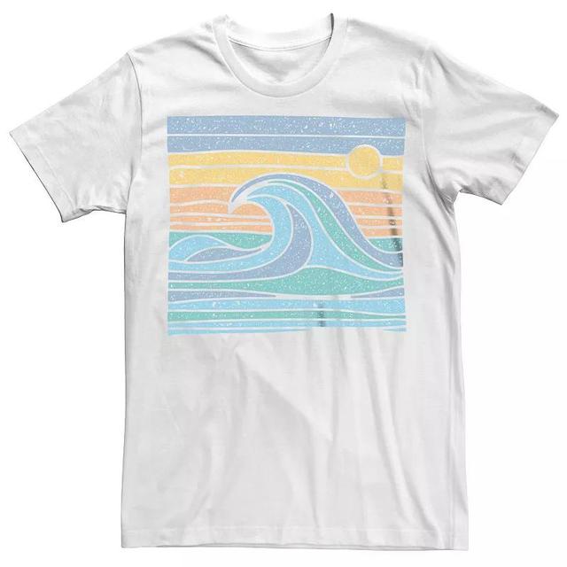 Mens Waves Sunset Lines Box Graphic Tee Product Image