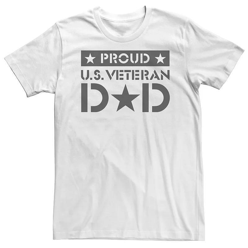 Big & Tall Fathers Day Proud U.S. Veteran Dad Star Tee, Mens Product Image