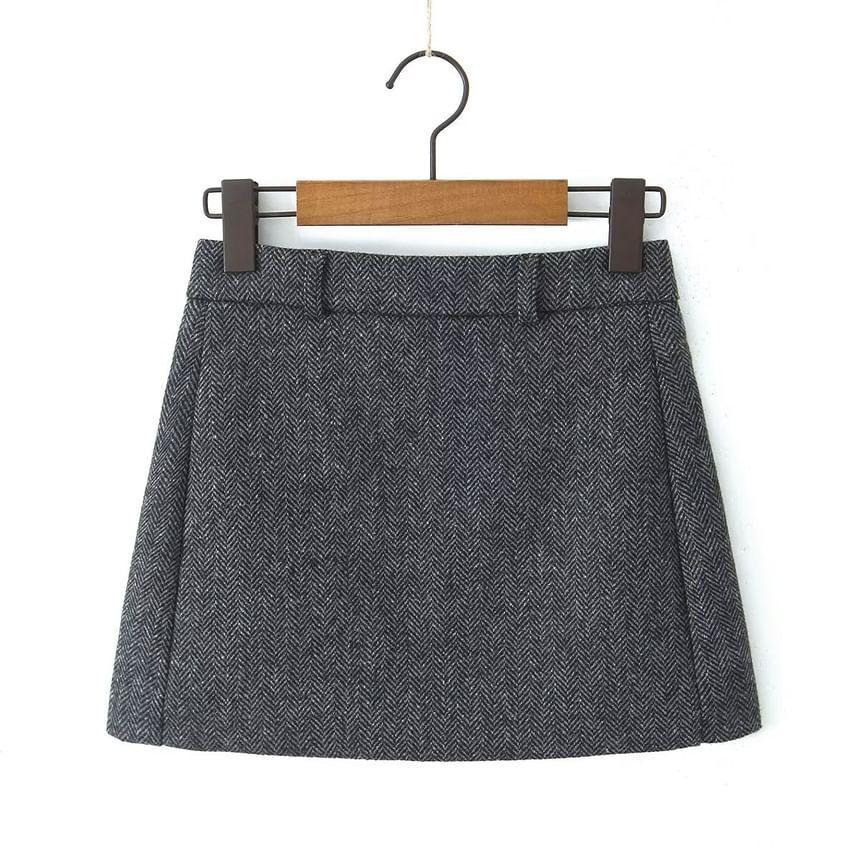 High Waist Mini A-Line Skirt Product Image