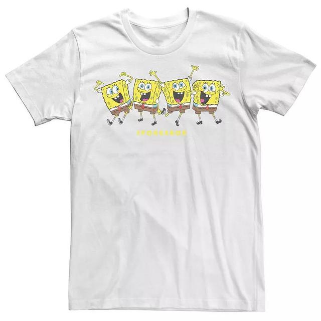 Mens SpongeBob SquarePants Happy Poses Line Up Tee Product Image