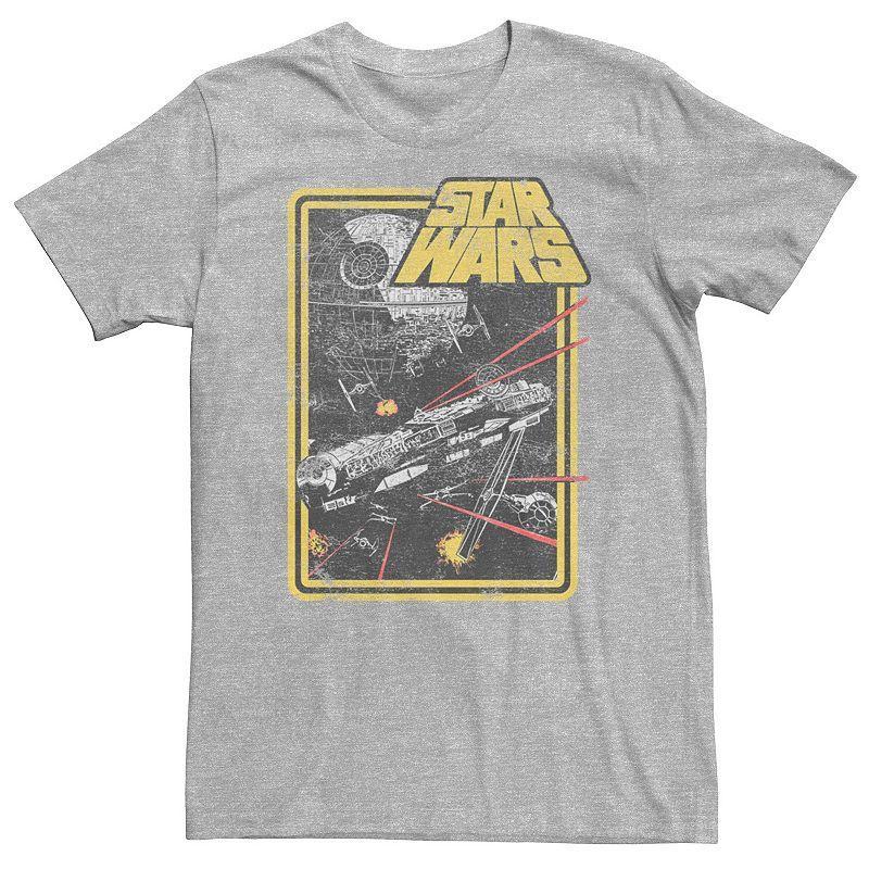 Mens Star Wars Retro Falcon Flight Poster Graphic Tee Product Image