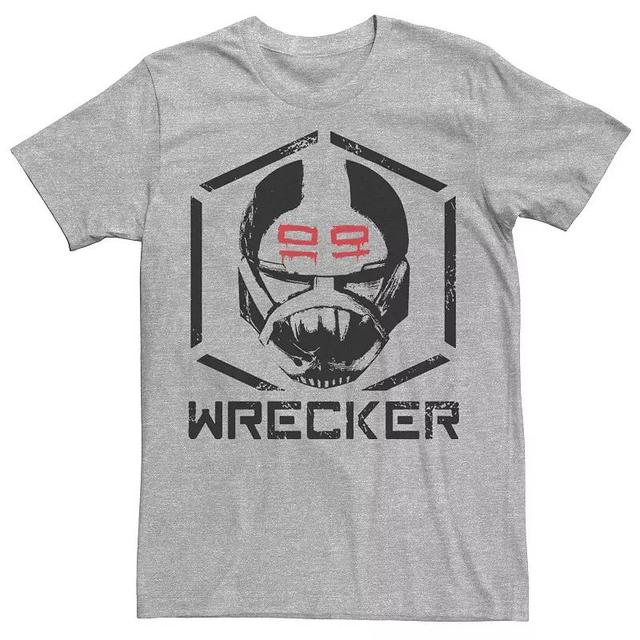 Mens Star Wars The Bad Batch Wrecker Head Shot Stamp Tee Athletic Grey Product Image