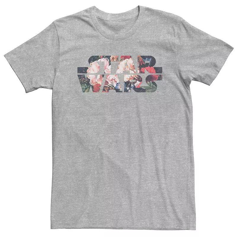 Big & Tall Star Wars Antique Flower Print Logo Tee, Mens Product Image