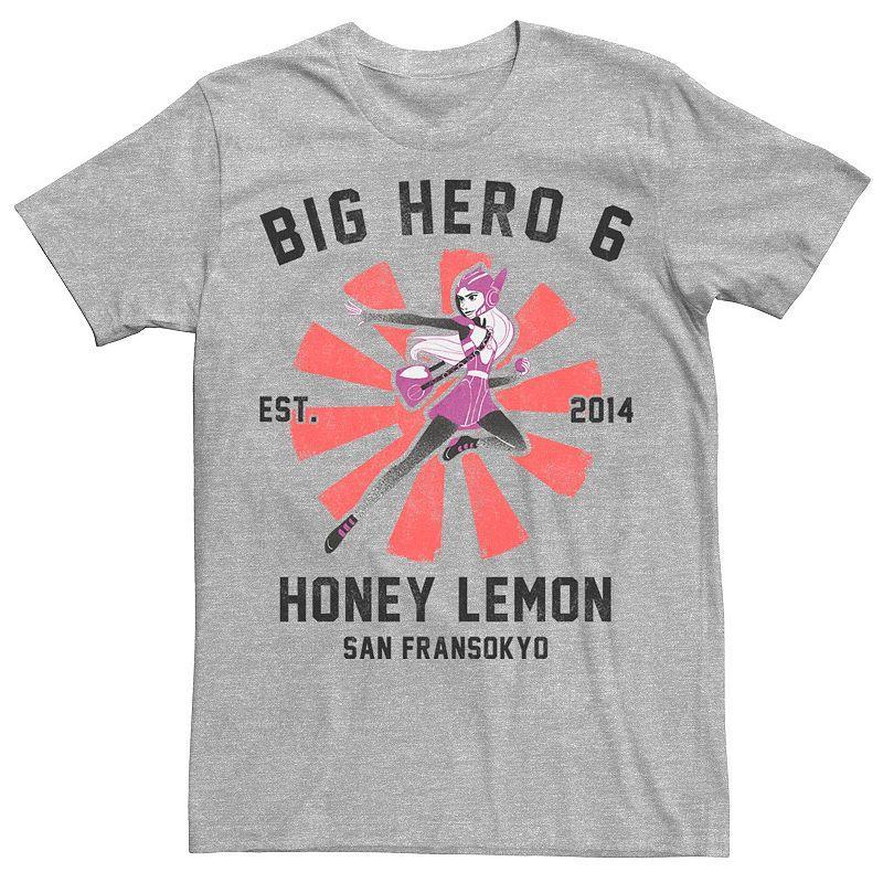 Disneys Big Hero 6 Mens Honey Lemon Poster Tee Athletic Grey Product Image