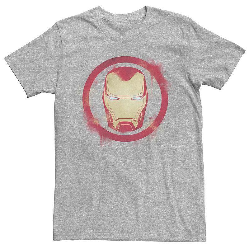 Mens Marvel Avengers: Endgame Iron Man Spray Paint Logo Tee Athletic Grey Product Image