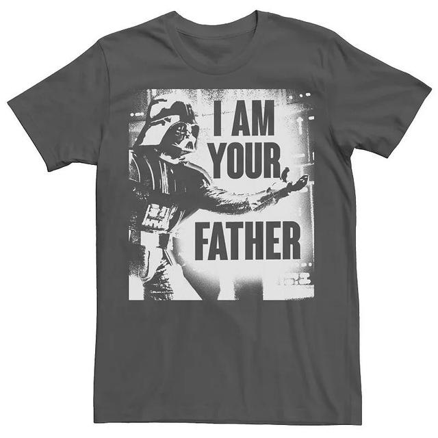 Mens Star Wars Darth Vader Your Father Dad Spray Paint Tee Grey Product Image