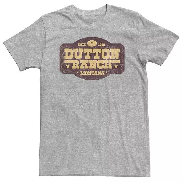 Big & Tall Yellowstone Dutton Ranch Montana ESTD 1886 Sign Tee, Mens Product Image